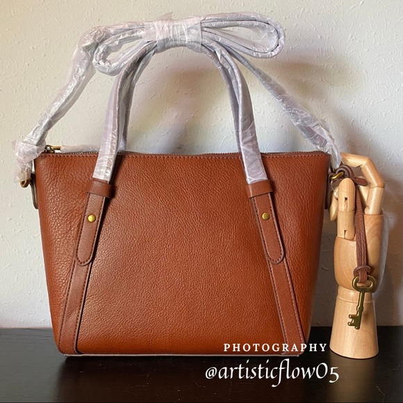 NEW! Fossil Avondale Leather Satchel - Picture 4 of 9